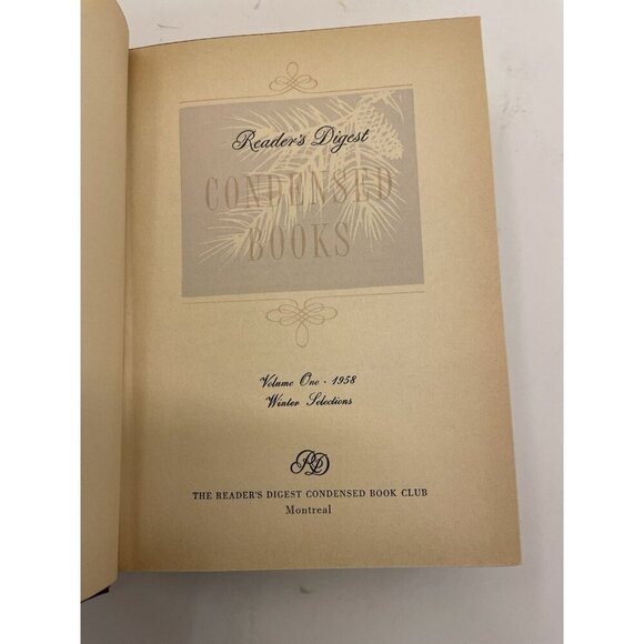 Readers Digest Condensed Books Vol 1 1958 Winter Selections HC - Near Mint - Picture 3 of 7